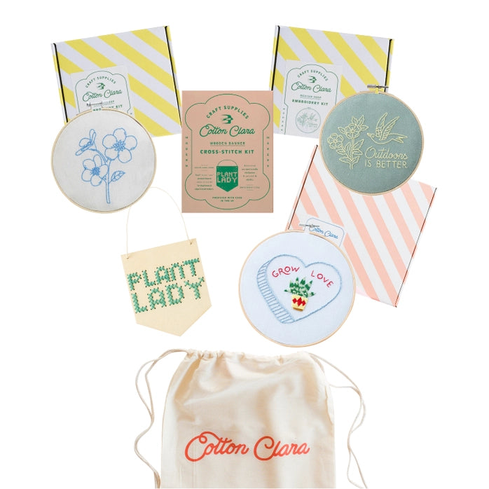 Plant Lovers Bundle - Embroidery and Cross Stitch Kits