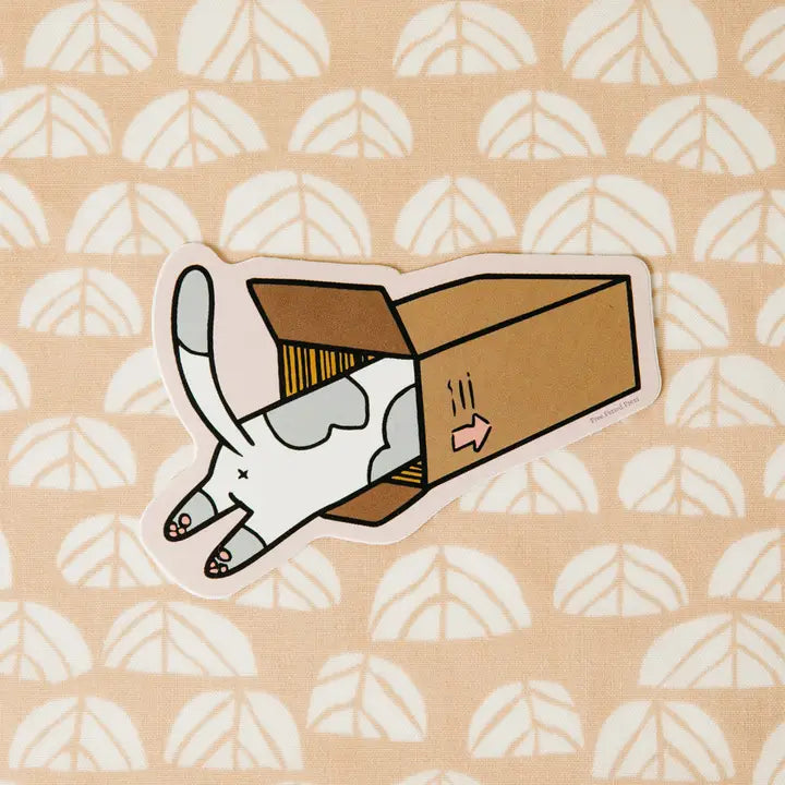 Cat Box Vinyl Sticker
