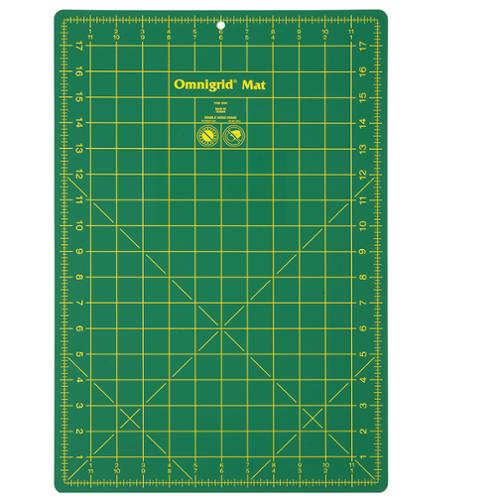 Omnigrid Cutting Mat Green with Yellow - 12" x 18"