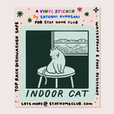 Indoor Cat (Satoshi) Vinyl Sticker