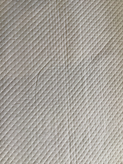 Kokka Kanda Orimono Quilted Gingham in Beige and White