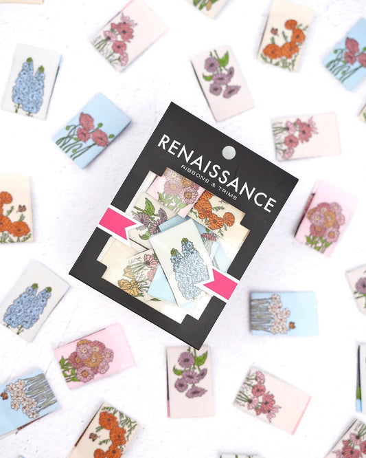 Renaissance Ribbons: My Secret Garden Woven Label Pack (8pcs)
