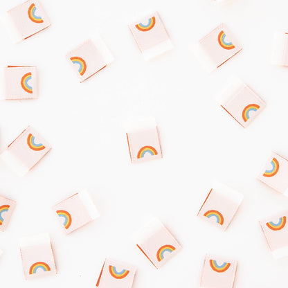Sarah Hearts Labels: Mini Rainbow Woven Sewing and Quilting Labels