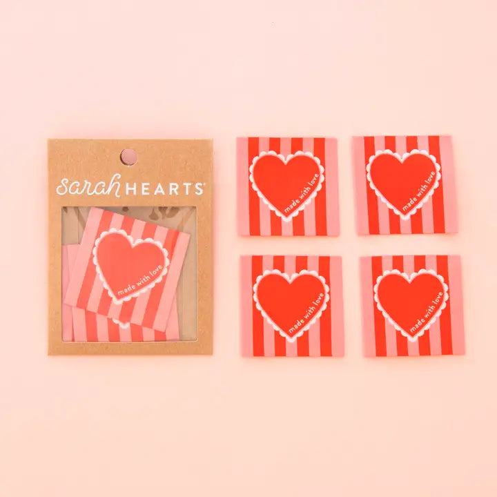 Sarah Hearts Labels: Made with Love Valentines Heart