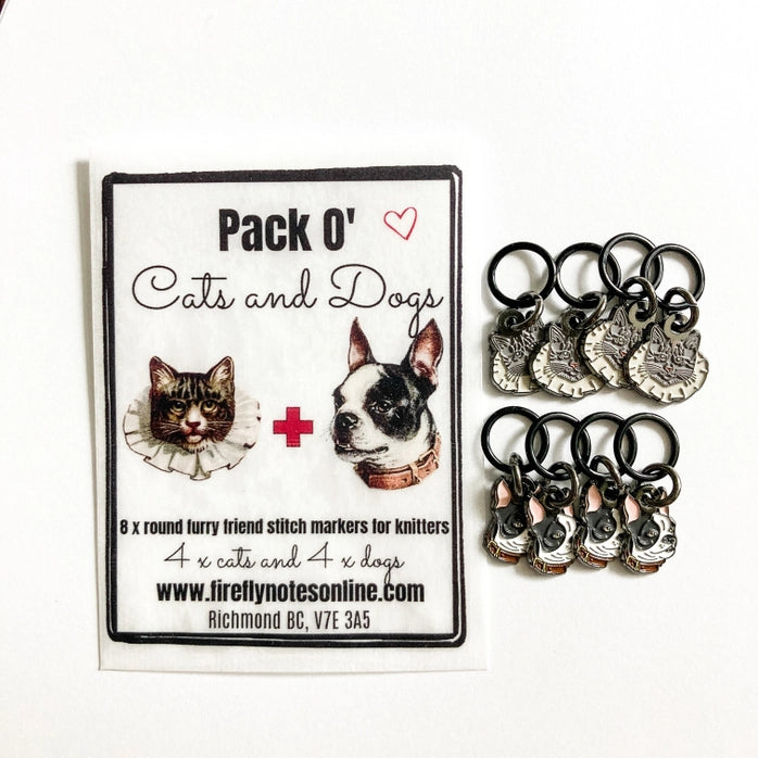 Cats and Dogs Stitch Markers