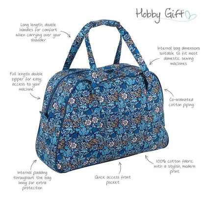 Woodblock Floral Sew Machine Bag