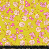 Lofi Linens: Caper Floral in Citron