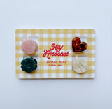 Button Mini Claw Clip Set in Folklore