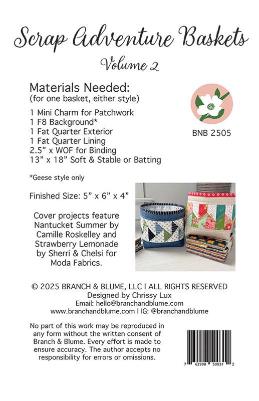 Sew Lux: Scrap Adventure Basket Vol. 2 Pattern