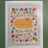 Creativity Requires Rest Mini Print