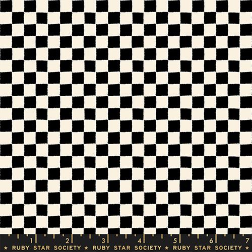 1-800 Calico: Block Print Checks in Black