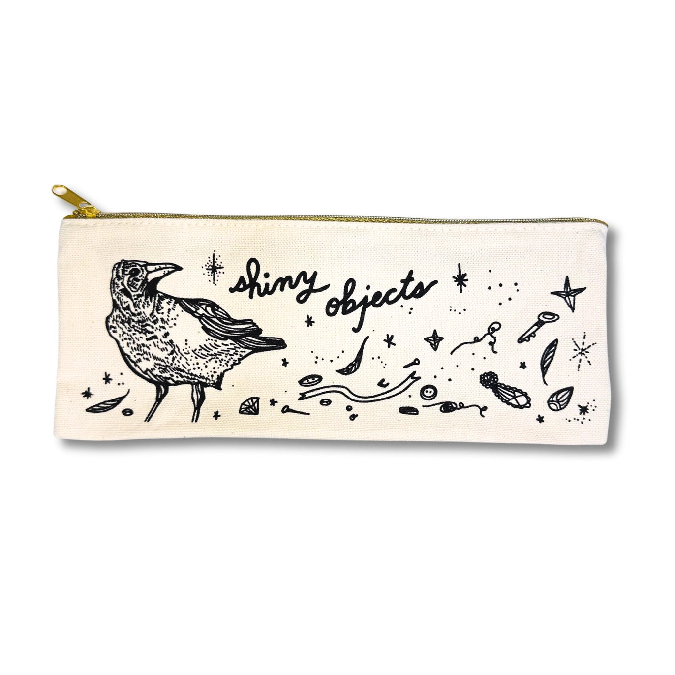 Wolf and Wren Press: Shiny Objects Zipper Pouch