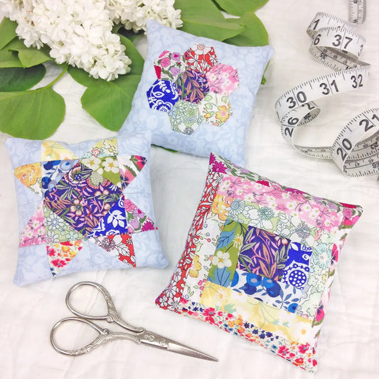 Liberty Tana Lawn: Three Patchwork Pin Cushions Kit