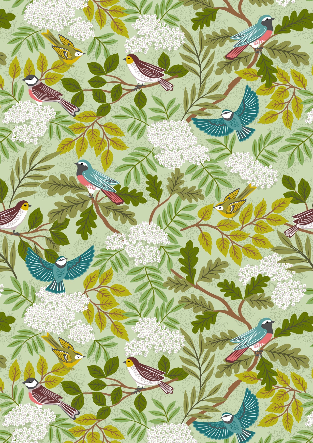Clearbury Down: Birds in Pale Green