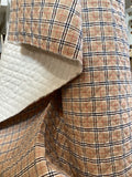 Kokka Kanda Orimono Quilted Plaid in Beige