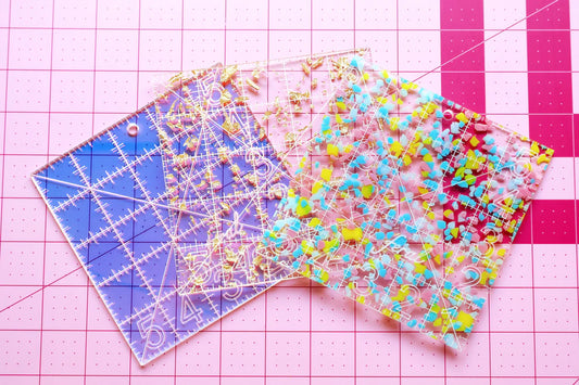 Feral Notions: 5" Charm Square Ruler (Multiple Finishes)