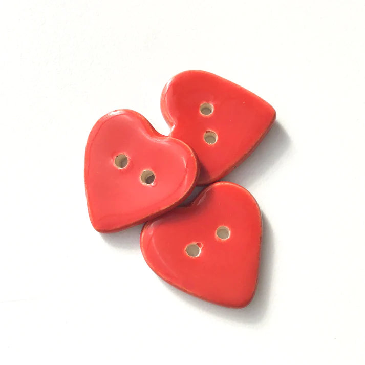 Haulin' Hoof: Heart Ceramic Button - Multiple Colors