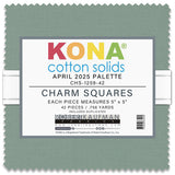 Kona Cotton Solids Charm Squares - April 2025
