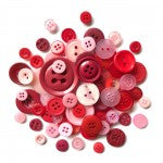 Valentine Buttons in Mason Jar