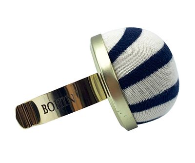 Breton Stripe Pin Cushion with Gilt Bracelet