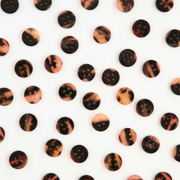 Sarah Hearts Labels: Tortoise Shell Buttons- Multiple Sizes