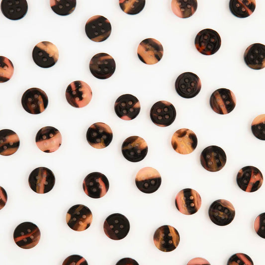 Sarah Hearts Labels: Tortoise Shell Buttons- Multiple Sizes