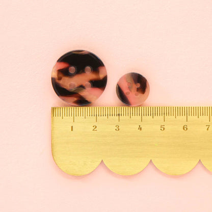 Sarah Hearts Labels: Tortoise Shell Buttons- Multiple Sizes