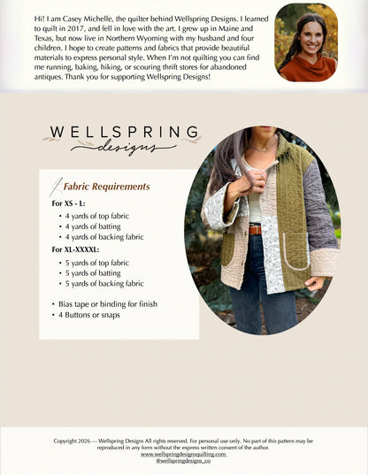 Quilted Capsule Wardrobe: The Chore Coat Pattern