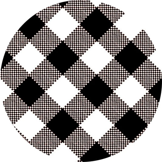 Splash Fabric: Laminated Cotton in Black Gingham
