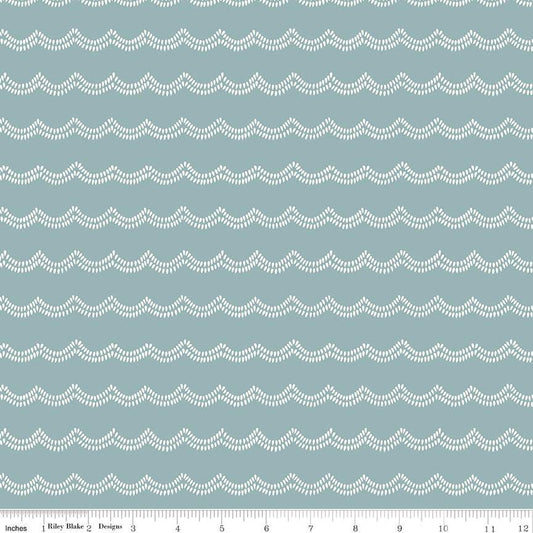 Little Swan: Waves in Cornflower