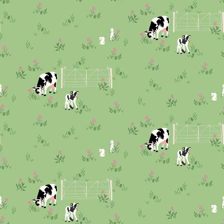 Tulip Cottage: Cows and Bunnies in Grass