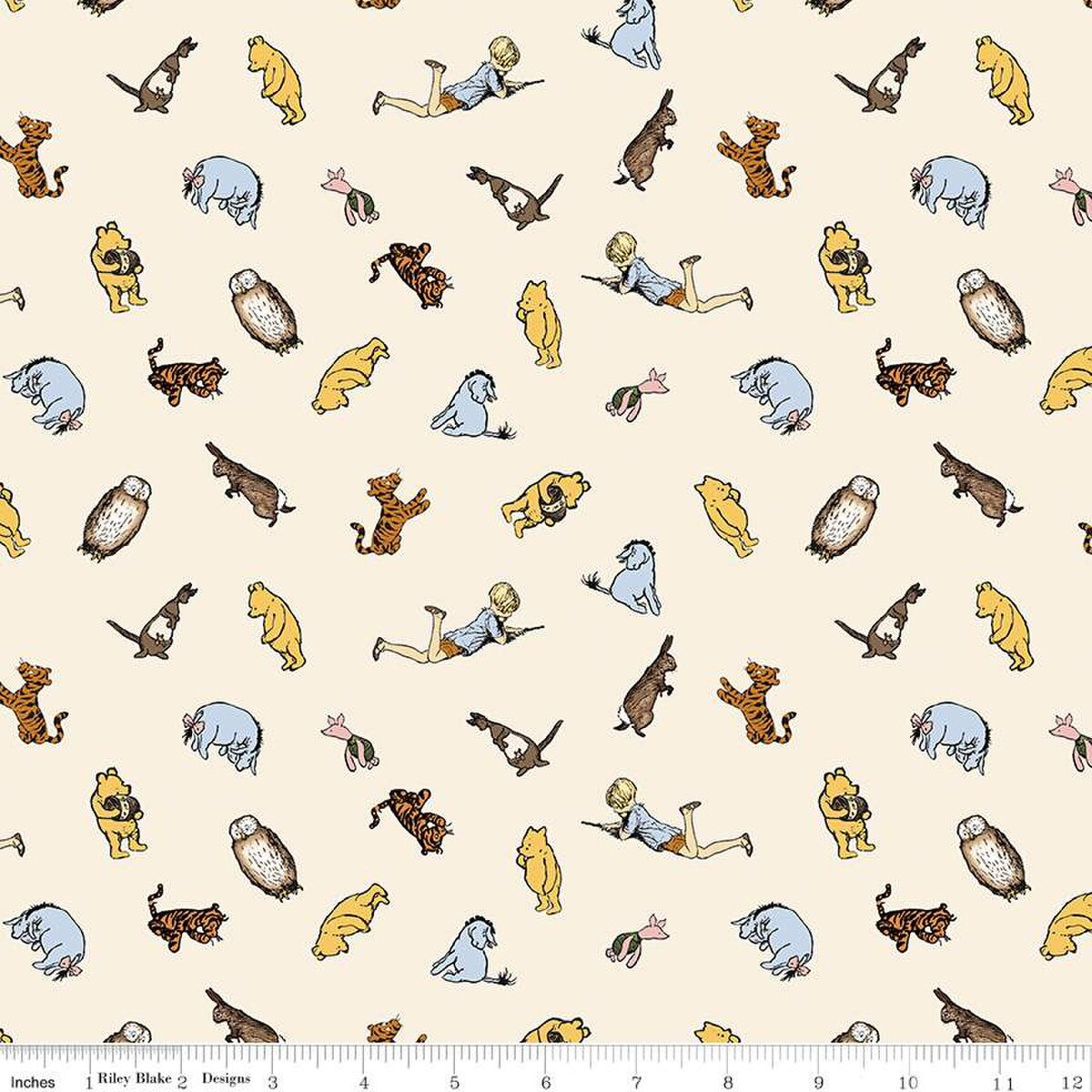 Winnie the Pooh Characters in Cream