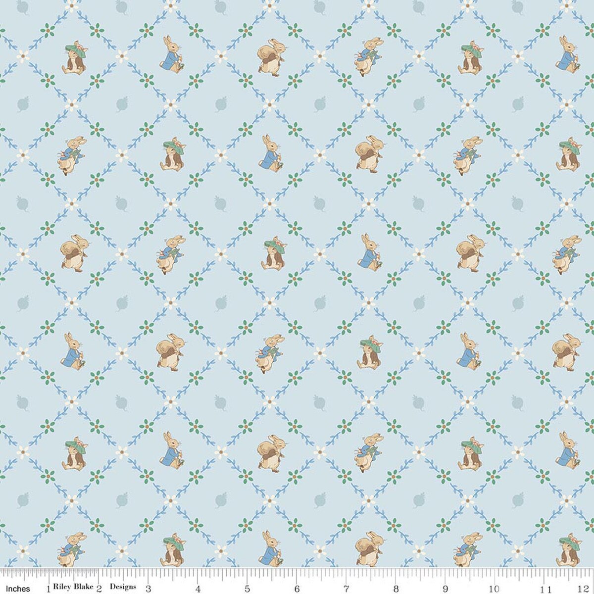 Peter Rabbit and Benjamin Bunny: Lattice in Blue