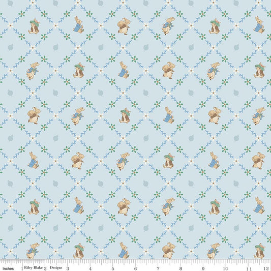 Peter Rabbit and Benjamin Bunny: Lattice in Blue