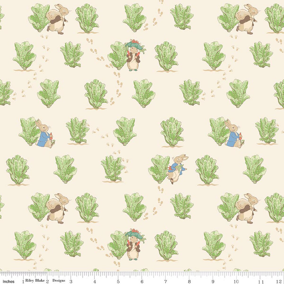 Peter Rabbit and Benjamin Bunny: Lettuce Patch in Cream