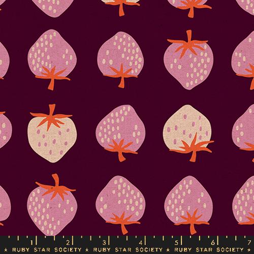 Strawberry: Canvas in Deep Plum