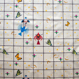 Long Branch - Charley Harper Poplin: On the Fence