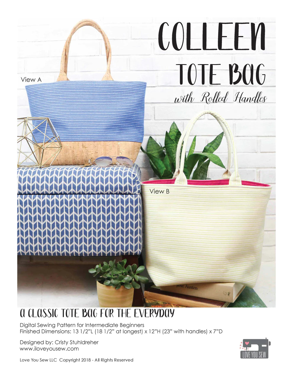 Colleen Tote Bag by Love You Sew