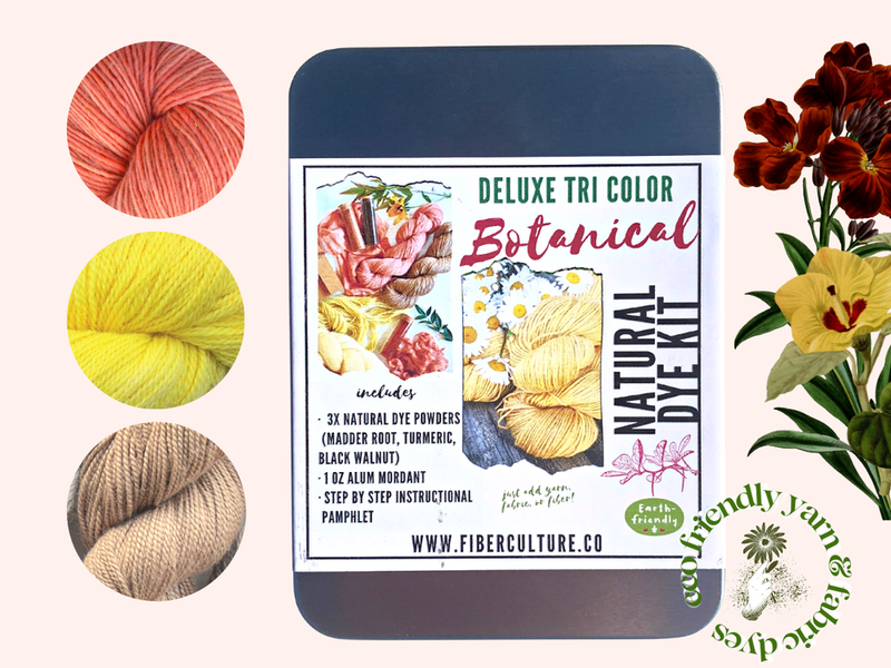 Fiber Culture Tri-Color Botanical Beginner Mini Natural Dye Kit