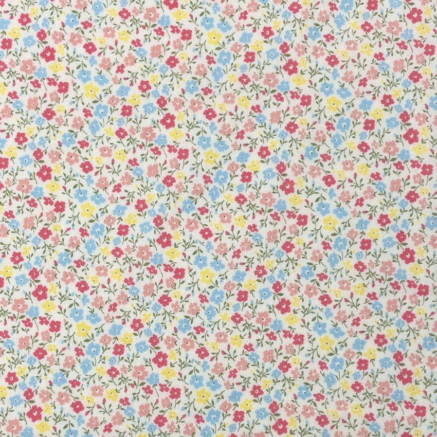 Microfloral Cotton Shirting in Multi