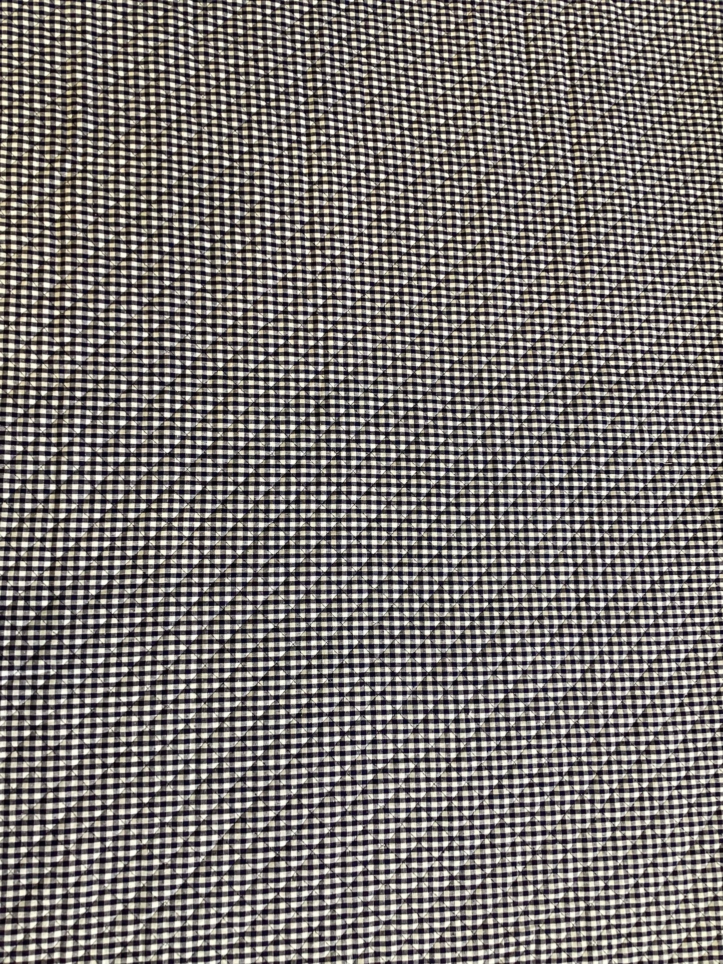 Kokka Kanda Orimono Quilted Gingham in Blue and White