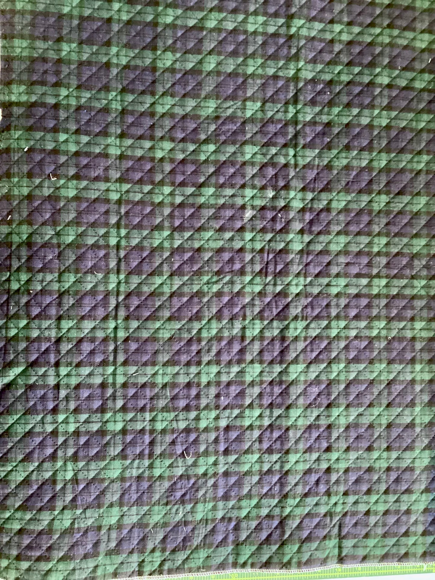 Kokka Kanda Orimono Quilted Plaid in Green