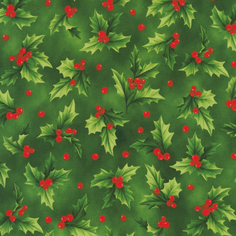 Vintage Christmas: Holly in Green