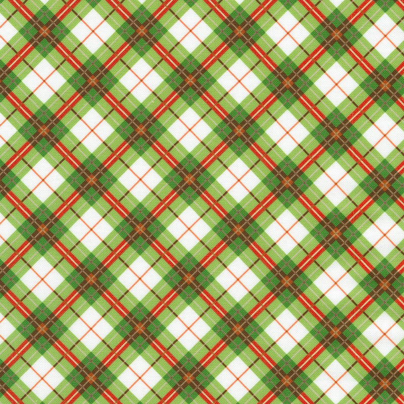 Vintage Christmas: Plaid in Green