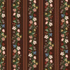 Gracie: Floral Trellis Stripe in Cocoa
