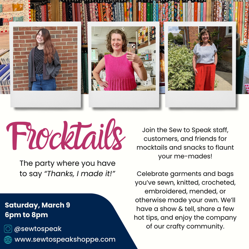 Frocktails at Sew To Speak