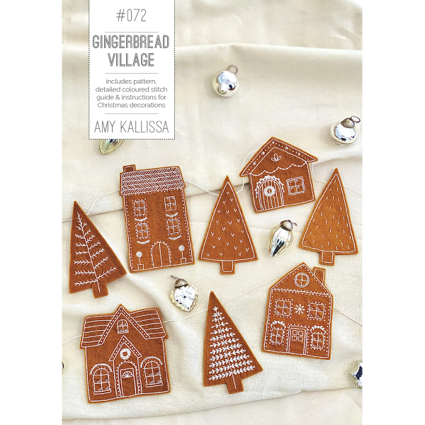 Gingerbread Village Embroidery Pattern