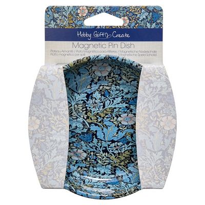 Magnetic Pin Dish 4in Blue Floral