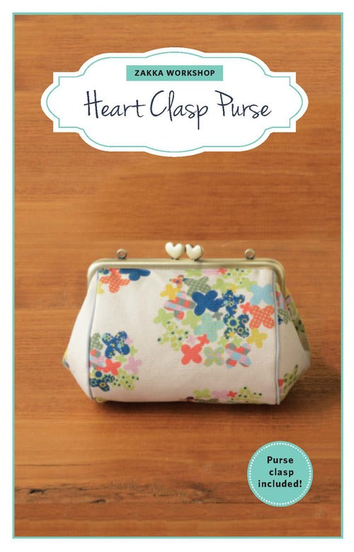 Zakka Workshop - Heart Clasp Purse with Gold Clasp