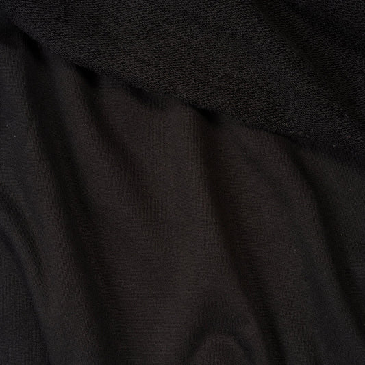 French Terry - Black (Cotton/Bamboo Blend)